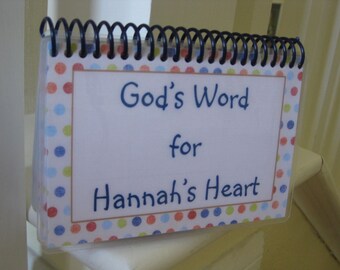 God's Word for a Teen's Heart - PERSONALIZED set, Spiral-Bound, Laminated Bible Verse Cards