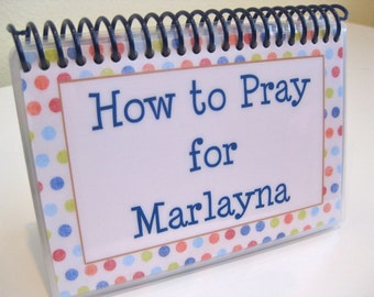 How to Pray for Your Wife - PERSONALIZED Set, Spiral-Bound, Laminated Prayer Cards