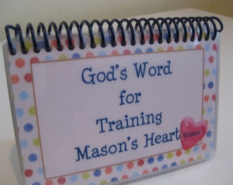 God's Word for Training Your Child's Heart - Volume 1, PERSONALIZED Set, Spiral-Bound Laminated Bible Verse Cards