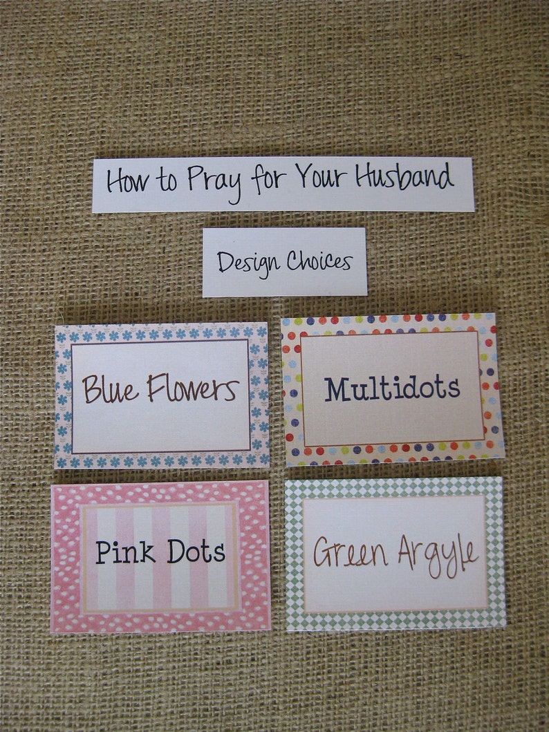 SALE How to Pray for Your Husband/How to Pray for Your Wife PERSONALIZED Set, Spiral-Bound, Laminated Prayer Cards image 4