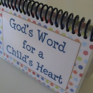 God's Word for a Child's Heart Volume 1, PERSONALIZED, Spiral-Bound, Laminated Bible Verse Cards image 2