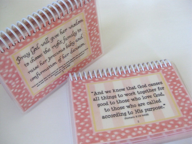 SALE How to Pray for a Birthmother/God's Word for a Birthmom's Heart Combo Set, Laminated Cards, Spiral-Bound image 3