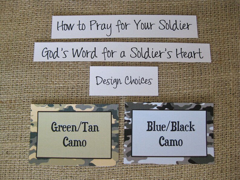 SALE How to Pray for Your Soldier/God's Word for a Soldier's Heart Combo Set, Spiral-Bound, Laminated Prayer Cards/Bible Verse Cards image 5