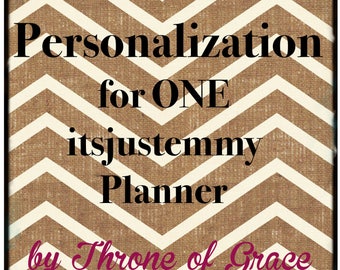 Personalization for ONE itsjustemmy Planner