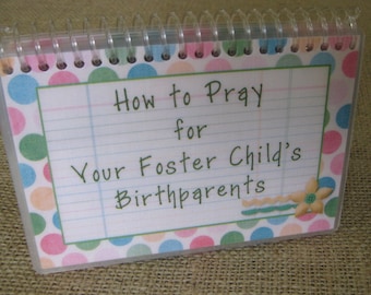 How to Pray for Your Foster Child's Birthparents, Laminated Prayer Book, Spiral-Bound