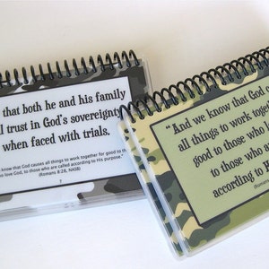 SALE How to Pray for Your Marine/God's Word for a Marine's Heart Combo Set, Spiral-Bound, Laminated Prayer Cards/Bible Verse Cards image 3