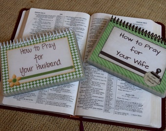 SALE - How to Pray for Your Husband/How to Pray for Your Wife Set, Spiral-Bound, Laminated Prayer Cards