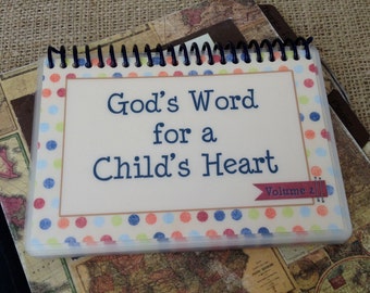 God's Word for a Child's Heart - Volume 2, PERSONALIZED, Spiral-Bound, Laminated Bible verse cards