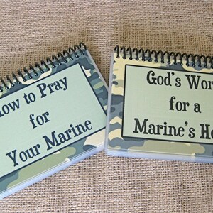 SALE How to Pray for Your Marine/God's Word for a Marine's Heart Combo Set, Spiral-Bound, Laminated Prayer Cards/Bible Verse Cards image 4