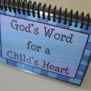 God's Word for a Child's Heart Volume 1, PERSONALIZED, Spiral-Bound, Laminated Bible Verse Cards image 1