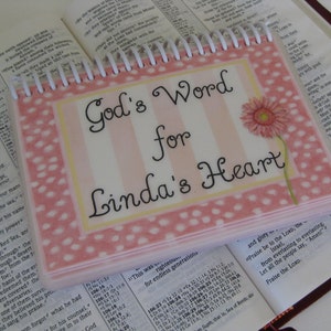 PERSONALIZED God's Word for a Birthmom's Heart, Bible Verse Cards, Laminated, Spiral-Bound