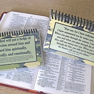 SALE How to Pray for Your Marine/God's Word for a Marine's Heart Combo Set, Spiral-Bound, Laminated Prayer Cards/Bible Verse Cards image 2