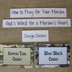 SALE How to Pray for Your Marine/God's Word for a Marine's Heart Combo Set, Spiral-Bound, Laminated Prayer Cards/Bible Verse Cards image 5