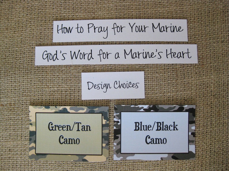 SALE How to Pray for Your Marine/God's Word for a Marine's Heart Combo Set, Spiral-Bound, Laminated Prayer Cards/Bible Verse Cards image 5