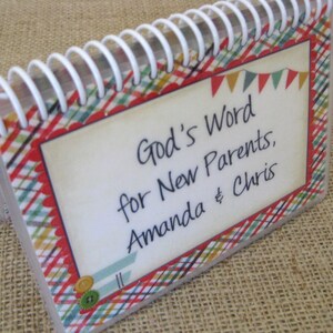 God's Word for New Parents PERSONALIZED, Spiral-Bound, Laminated Bible Verse Cards image 2