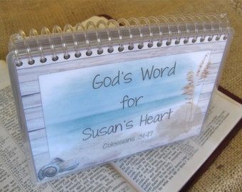 God's Word for My Heart, PERSONALIZED, Colossians 3:1-7, Spiral-Bound, Bible Verse Memorization Cards