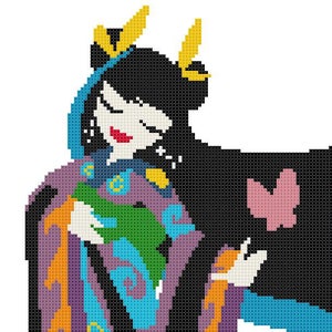Butterfly Princess Cross Stitch Pattern - Professional Pattern Designer and Artist Collaboration