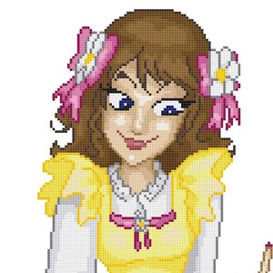 Capricorn Country Lolita Cross Stitch Pattern - Professional Pattern Designer and Artist Collaboration