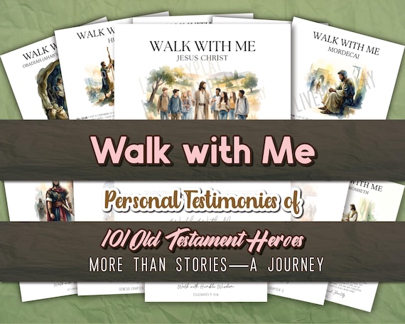 Walk With Me 2026 LDS Youth Theme Old Testament Heroes LDS Gift Printable Come Follow Me Bible Primary Sunday School Missionary Seminary YSA