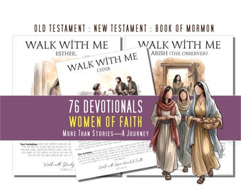 Walk With Me Devotional LDS Women of Faith Come Follow Me Journal Study Reflection Cards Young Women Relief Society Bible Book of Mormon