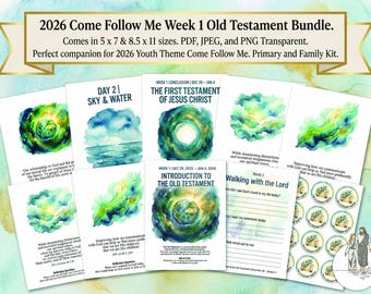 Come Follow Me 2026 Old Testament Week 1 Introduction and Creation Bundle, Christ Walk with Me Printables, Primary & Family Home Evening Kit