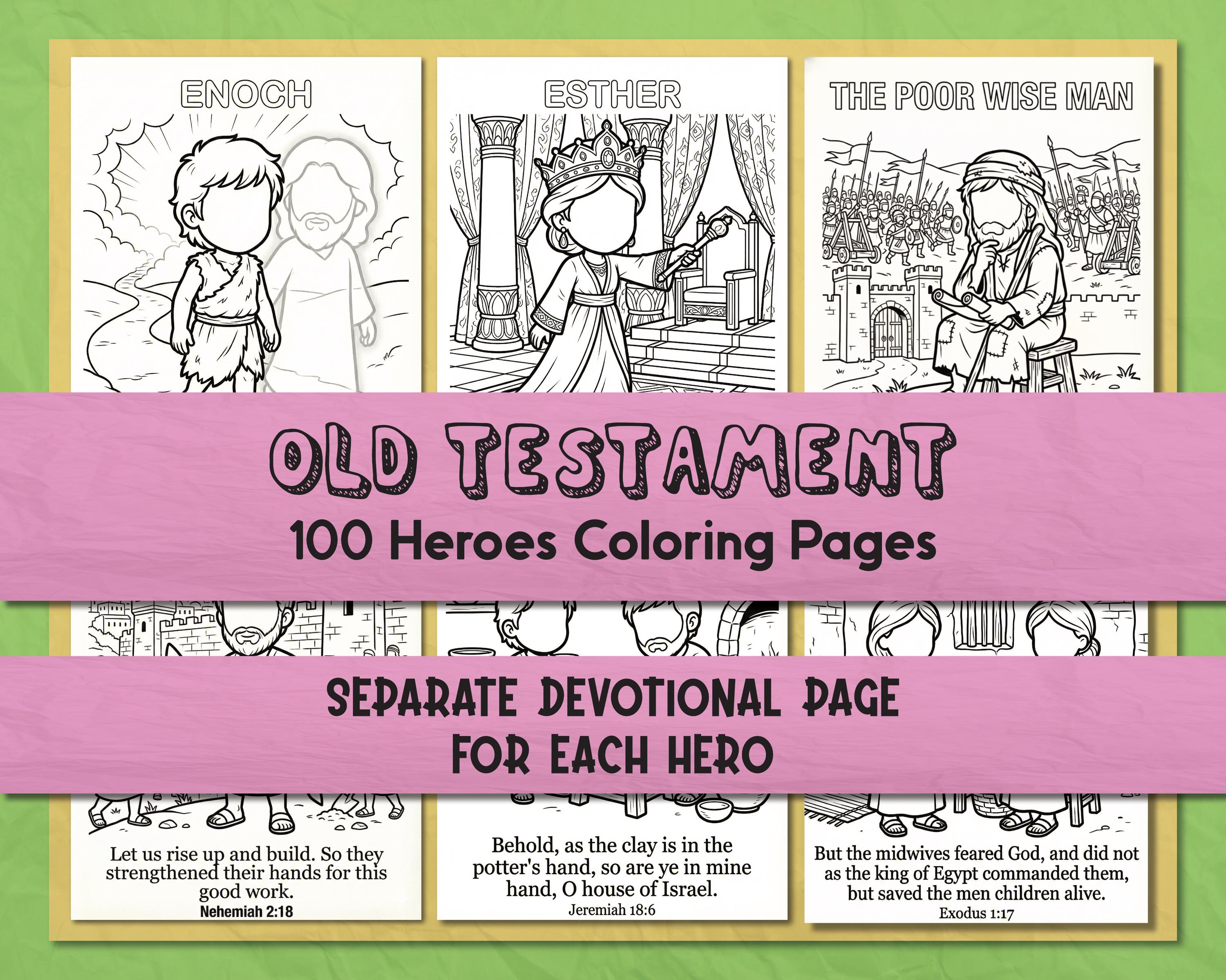 Walk With Me 2026 LDS Old Testament Heroes Coloring Pages for Kids ...