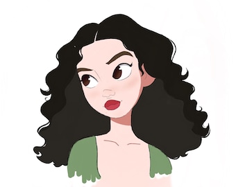 Retrato personalizado, retrato de dibujos animados, ilustración personalizada, retrato de foto, retrato personalizado, retrato de pareja, retrato familiar