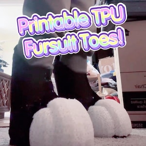 3D Print File and Pattern: Fursuit Toes and Foot Piece