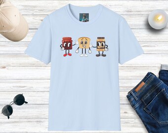 Peanut Butter Jelly Sandwich T-shirt, Funny Pb&j Shirt