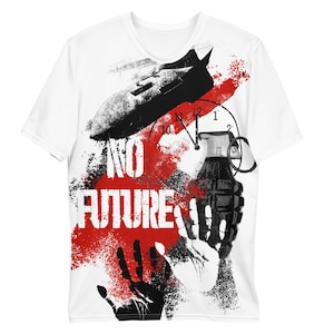 Punk Industrial T Shirt - No Future Vintage Retro Punk Rockers Gift Mens Women Unisex