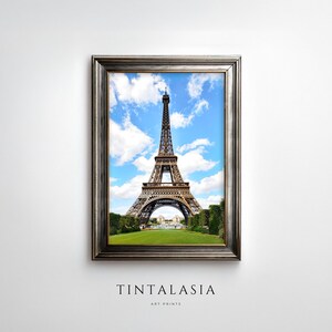 Eiffel Tower Park | Paris Wall Art Print | Digital Download | Large Format | Travel Decor | France Landscape Printable Art photograph