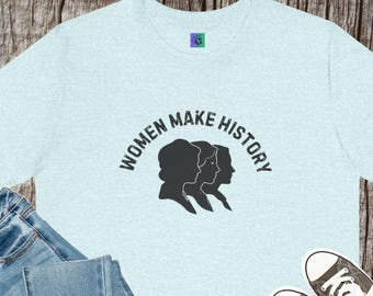 T-shirt voor vrouwen maken geschiedenis | Grafisch shirt feministisch silhouet