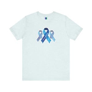 Diabetes Awareness T-Shirt: Blue Ribbon Support - Health Care Gift image 6