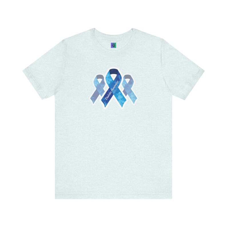 Diabetes Awareness T-Shirt: Blue Ribbon Support - Health Care Gift image 6