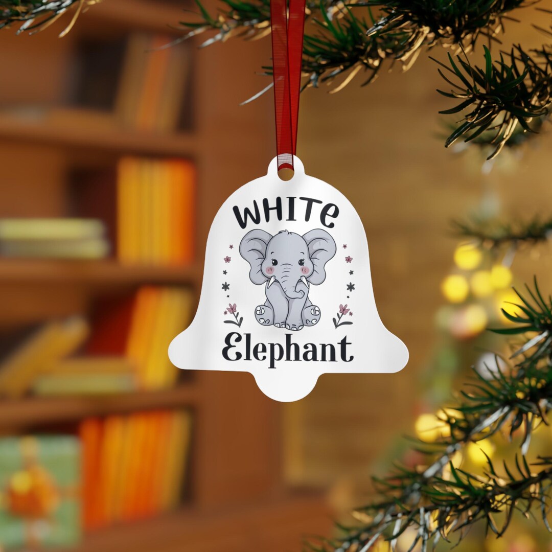 White Elephant Ornament