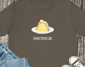 T-shirt Lemon Pound Cake | T-shirt met dessertillustratie, T-shirt bakkerij