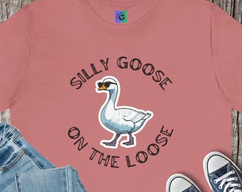Camiseta con gafas de sol de ganso: divertida camiseta con estampado de animales