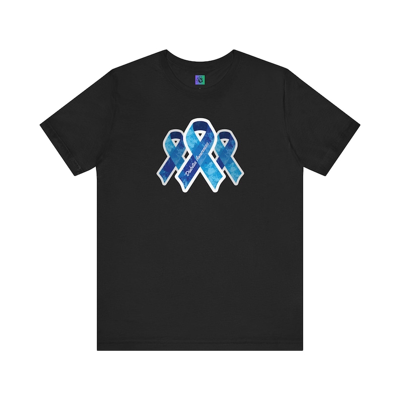 Diabetes Awareness T-Shirt: Blue Ribbon Support - Health Care Gift image 5
