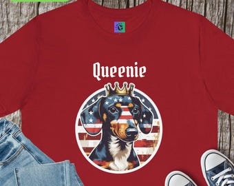 Personalized Dachshund American Pride Tee: Patriotic Dog Lover Shirt