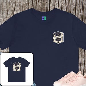 Vintage Tennis Club Tee - Sports Enthusiast, Casual Wear, Gift for Tennis Lover, Retro Sports Apparel, Club Merchandise, Tennis Racket, Deco