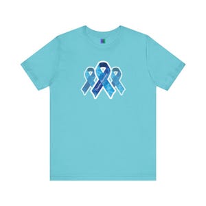 Diabetes Awareness T-Shirt: Blue Ribbon Support - Health Care Gift image 7
