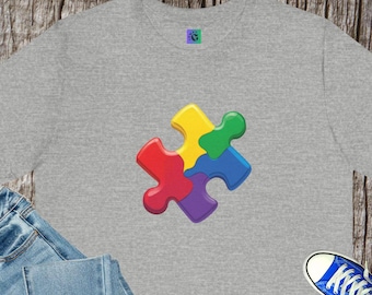 T-shirt Autism Awareness Rainbow Puzzle Piece | Legpuzzelontwerp voor docenten