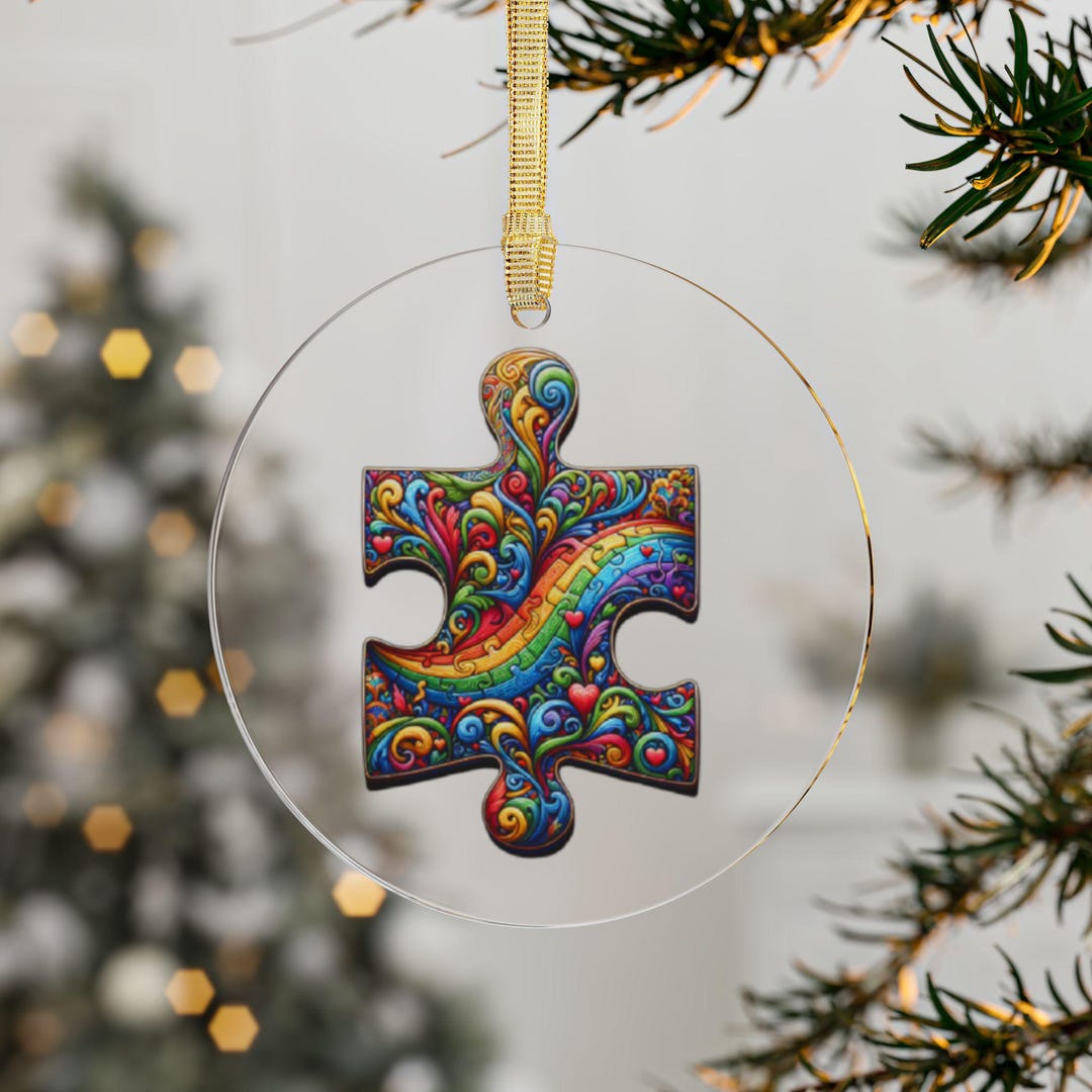 Autism Awareness Ornament, Colorful Puzzle Piece, Teacher Gift - Etsy
