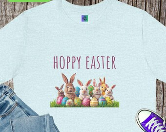 T-shirt met hoppige paashazen | Shirt paashaas