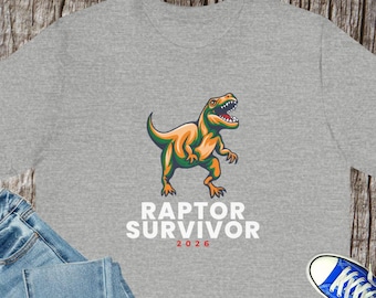 Overlevende roofvogel T-shirt | T-shirt dinosaurus, T-Rex-afbeelding, Jura-thema