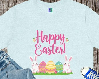 Gelukkige paashazen met eieren T-shirt | Paas-T-shirt