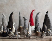 Holiday Gnomes - Whimsical Fuzzy Shelf Sitters - Scandinavian Style Tomte Nisse - Christmas Hygge Home Decorations - Choose the One You Love