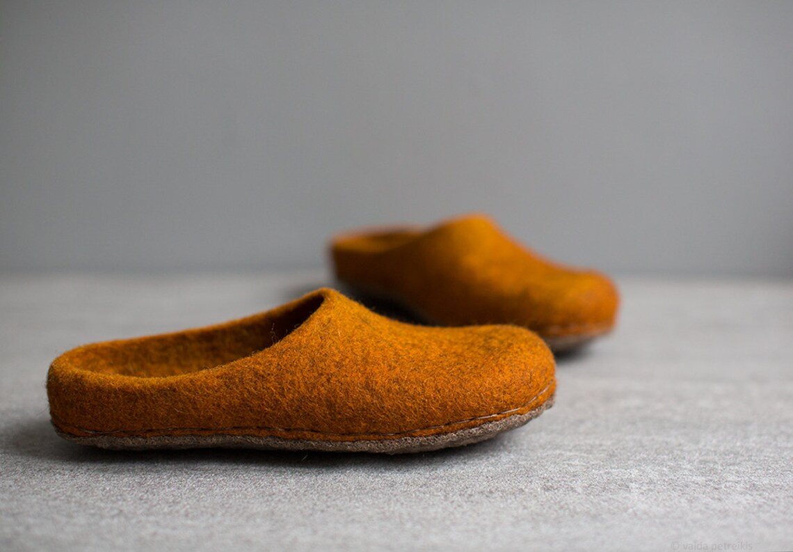 burnt orange slippers