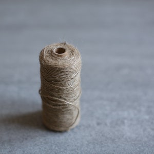 Jute twine Natural color jute cord Rustic packaging string Gift wrapping yarn spool Twisted kraft cord Gift wrap image 3