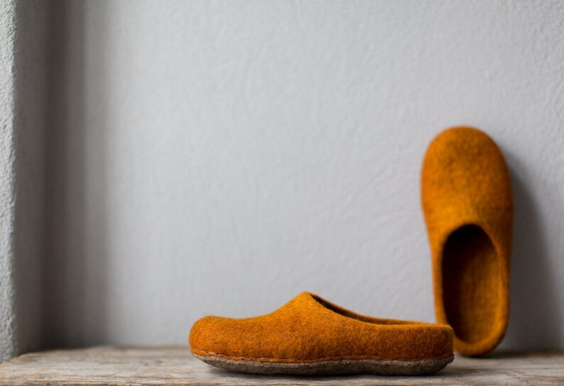 burnt orange slippers